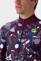 ALÉ Cycling winter long sleeve jersey - OVER PRAGMA - bordeaux/multicolour