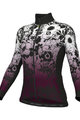ALÉ Cycling winter long sleeve jersey - NADINE PRAGMA - black/white/bordeaux