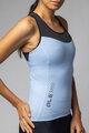 ALÉ Cycling sleeveless jersey - COLOR BLOCK PRAGMA - light blue/black