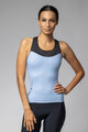 ALÉ Cycling sleeveless jersey - COLOR BLOCK PRAGMA - light blue/black