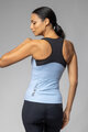 ALÉ Cycling sleeveless jersey - COLOR BLOCK PRAGMA - light blue/black