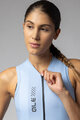 ALÉ Cycling sleeveless jersey - COLOR BLOCK PRAGMA - light blue