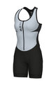 ALÉ Cycling skinsuit - COLOR BLOCK PRAGMA - light blue/black