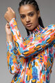 ALÉ Cycling winter long sleeve jersey - TRIBAL - white/multicolour