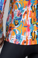 ALÉ Cycling winter long sleeve jersey - TRIBAL - white/multicolour
