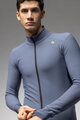 ALÉ Cycling winter long sleeve jersey - KLIMATIK K-IDRO - blue