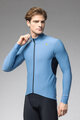 ALÉ Cycling winter long sleeve jersey - KLIMATIK K-IDRO - light blue