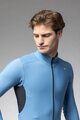 ALÉ Cycling winter long sleeve jersey - KLIMATIK K-IDRO - light blue