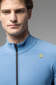 ALÉ Cycling winter long sleeve jersey - KLIMATIK K-IDRO - light blue
