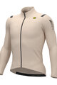 ALÉ Cycling winter long sleeve jersey - WARM RACE - ivory