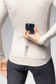 ALÉ Cycling winter long sleeve jersey - WARM RACE - ivory