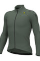 ALÉ Cycling winter long sleeve jersey - WARM RACE - green