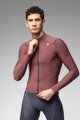 ALÉ Cycling winter long sleeve jersey - WARM RACE - bordeaux