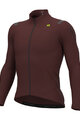 ALÉ Cycling winter long sleeve jersey - WARM RACE - bordeaux