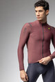 ALÉ Cycling winter long sleeve jersey - WARM RACE - bordeaux