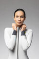ALÉ Cycling winter long sleeve jersey - KLIMATIK K-IDRO - white
