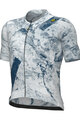 ALÉ Cycling short sleeve jersey - MARBLE PR-E - white/blue