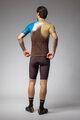 ALÉ Cycling short sleeve jersey - FLASH PR-E - yellow/brown/blue/white