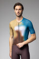 ALÉ Cycling short sleeve jersey - FLASH PR-E - yellow/brown/blue/white