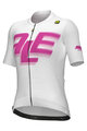 ALÉ Cycling short sleeve jersey - SAUVAGE PR-E - white/pink