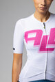ALÉ Cycling short sleeve jersey - SAUVAGE PR-E - white/pink