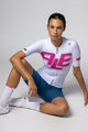 ALÉ Cycling short sleeve jersey - SAUVAGE PR-E - white/pink