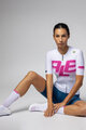 ALÉ Cycling short sleeve jersey - SAUVAGE PR-E - white/pink