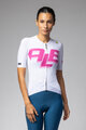 ALÉ Cycling short sleeve jersey - SAUVAGE PR-E - white/pink