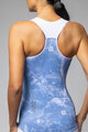 ALÉ Cycling sleeveless jersey - MARBLE PRAGMA - light blue/white