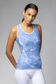ALÉ Cycling sleeveless jersey - MARBLE PRAGMA - light blue/white