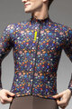 ALÉ Cycling winter long sleeve jersey - PRAGMA FLOWERY - black/multicolour