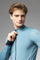 ALÉ Cycling windproof jacket - PRAGMA FONDO 3.0 - light blue/black