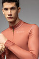 ALÉ Cycling winter long sleeve jersey - PR-E FOLLOW ME 2.0 - brown