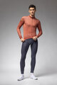 ALÉ Cycling winter long sleeve jersey - PR-E FOLLOW ME 2.0 - brown