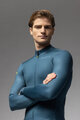 ALÉ Cycling winter long sleeve jersey - PR-E FOLLOW ME 2.0 - blue