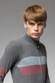 ALÉ Cycling winter long sleeve jersey - WOOL LINE - grey
