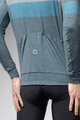 ALÉ Cycling winter long sleeve jersey - WOOL LINE - blue/grey