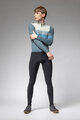 ALÉ Cycling winter long sleeve jersey - WOOL LINE - blue/grey