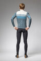 ALÉ Cycling winter long sleeve jersey - WOOL LINE - blue/grey