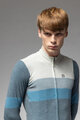 ALÉ Cycling winter long sleeve jersey - WOOL LINE - blue/grey