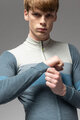 ALÉ Cycling winter long sleeve jersey - WOOL LINE - blue/grey