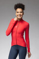 ALÉ Cycling winter long sleeve jersey - PRAGMA FONDO 3.0 LADY - red