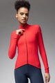 ALÉ Cycling winter long sleeve jersey - PRAGMA FONDO 3.0 LADY - red