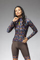 ALÉ Cycling winter long sleeve jersey - PRAGMA FLOWERY LADY - blue/multicolour