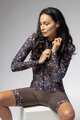 ALÉ Cycling winter long sleeve jersey - PRAGMA FLOWERY LADY - blue/multicolour