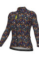ALÉ Cycling winter long sleeve jersey - PRAGMA FLOWERY LADY - blue/multicolour