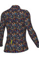 ALÉ Cycling winter long sleeve jersey - PRAGMA FLOWERY LADY - blue/multicolour