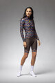 ALÉ Cycling winter long sleeve jersey - PRAGMA FLOWERY LADY - blue/multicolour