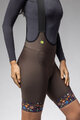 ALÉ Cycling bib shorts - PR-E HIKE - brown