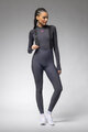 ALÉ Cycling long bib trousers - R-EV1 VOLTAGE - anthracite